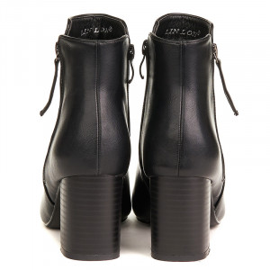Botine cu toc mediu elegante Camilia negru