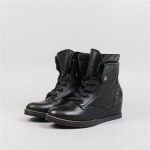 Botine Dama JEP culoare negru, piele naturala