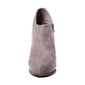 Botine din velur cu toc metalic Miriam