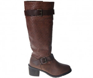 Cizme maro cu toc gros Jeffery