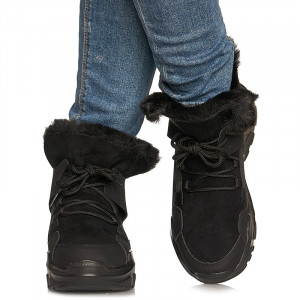 Ghete sport imblanite Alba negru