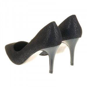 Panofi stiletto cu toc mediu Amira nero