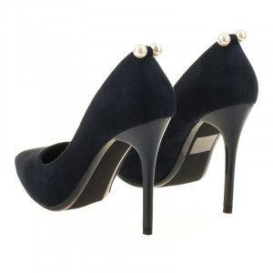 Pantofi stiletto din velur Alma navi