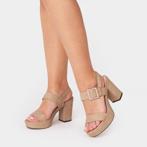 Sandale dama, DIA, Beige
