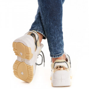 Sneakers dama trendy Sofia alb