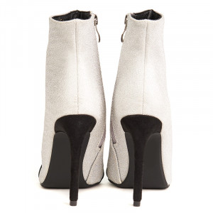 Botine cu toc inalt elegante Carmina alb