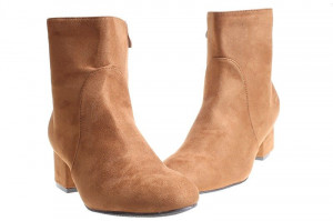 Botine cu toc office Amalia camel