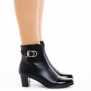 Botine dama cu toc mic Madalena negru
