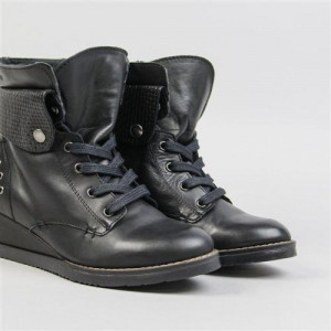 Botine Dama JEP culoare negru, piele naturala