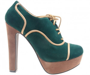 Botine verzi cu platforma verde Xuxa