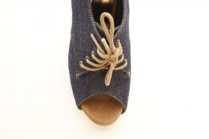 Botinele Negre peep toe Leah