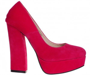 Pantofi fuchsia cu toc gros Odetta