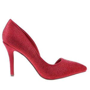 Pantofi stiletto rosii Shinny