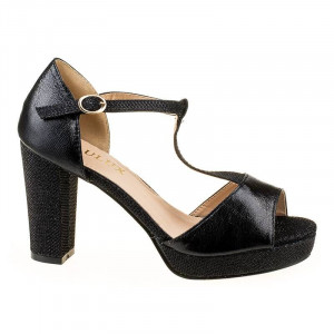Sandale cu toc gros Amalia blk