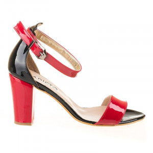 Sandale elegante cu toc Alma red