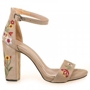 Sandale flower cu toc Alma