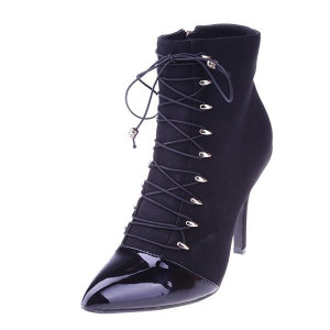 Botine Myka black /pat/black/lami