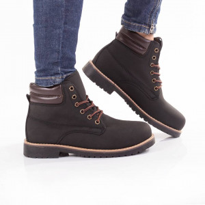 Ghete casual cu siret Gloria blk