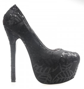 Pantofi cu platforma negrii Juandalynn