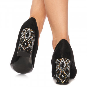 Pantofi cu toc inalt din velur Grazia