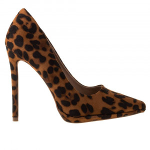 Pantofi stiletto cu toc inalt leopard Martina