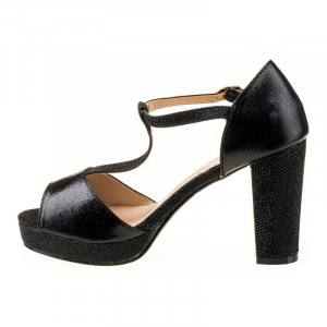 Sandale cu toc gros Amalia blk