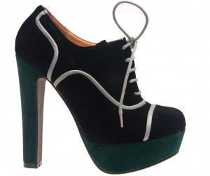 Botine negre cu platforma negru Xuxa