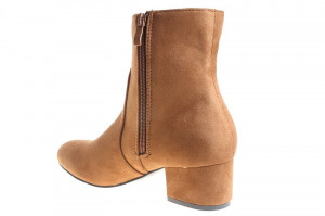 Botine cu toc office Amalia camel