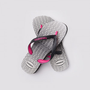 Flip flop, Havaianas, OPTICAL ZIG-ZA, Negru