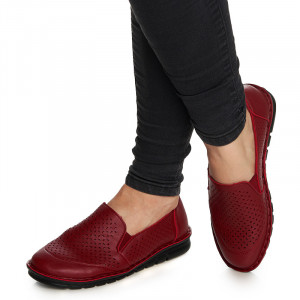 Pantofi casual cu talpa usoara Adelajda rosu