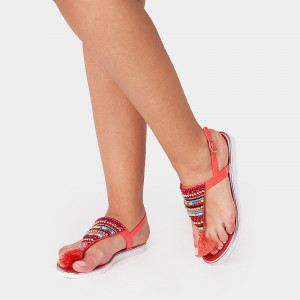 Sandale dama, casual, Rosu
