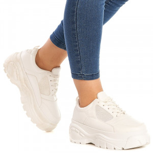 Sneakers dama Chloe alb