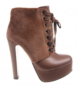 Botine dama coffee Style