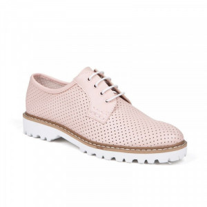 Pantofi dama, casual, Pink cu siret