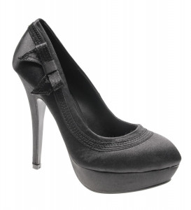 Pantofi de dama black satin Dinner in Town