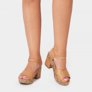 Sandale dama, ALMIRA, Beige