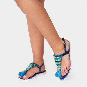 Sandale dama, casual, Albastru