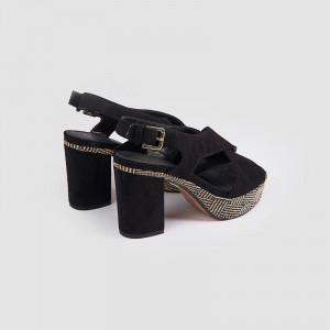 Sandale dama, GLAMA, Negru