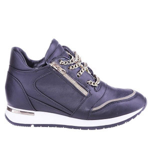 Sneakers Dyna black cu siret