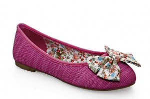 Balerini fuchsia cu funda inflorata