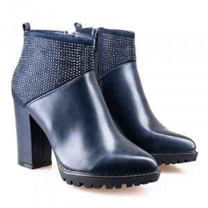 Botine cu toc gros Lucia Matar