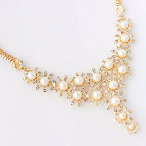 Colier bijuterie eleganta Reina Micaela in set de colier si cercei