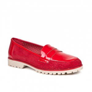 Mocasini dama, casual, Rosu