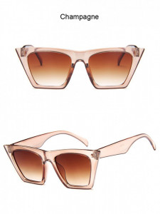 Ochelari de soare vintage cu model patrat Giuliana champagne