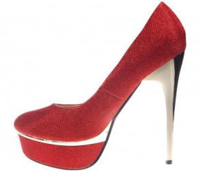 Pantofi rosii cu platforma Goldie