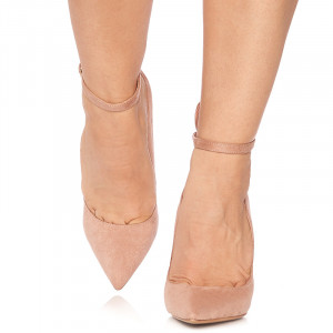 Pantofi stiletto cu toc inalt din velur Giulietta