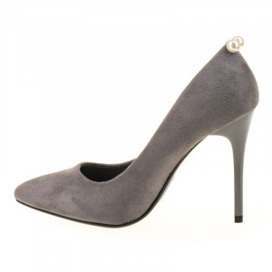 Pantofi stiletto din velur Alma gri