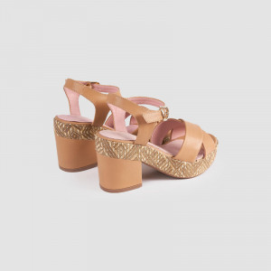 Sandale dama, COLET, Beige