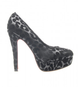 Pantofi dama negri Leopard