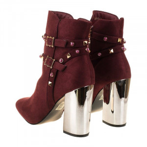 Botine chic la moda din velur Alma vi